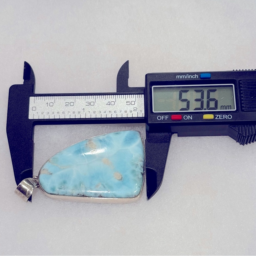 Sterling Silver Caribbean Larimar Pendant - Picture 6 of 6